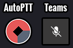 mic mute state is sycned between autoptt and teams
